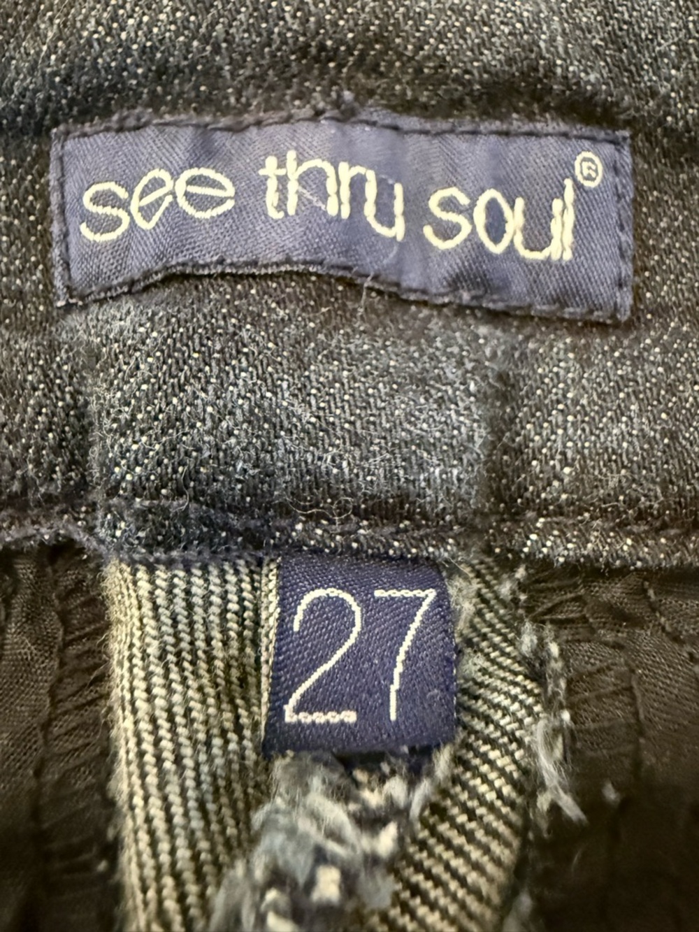 See Thru Soul Women's Dark Wash Flare Jeans - Picture 3 of 12